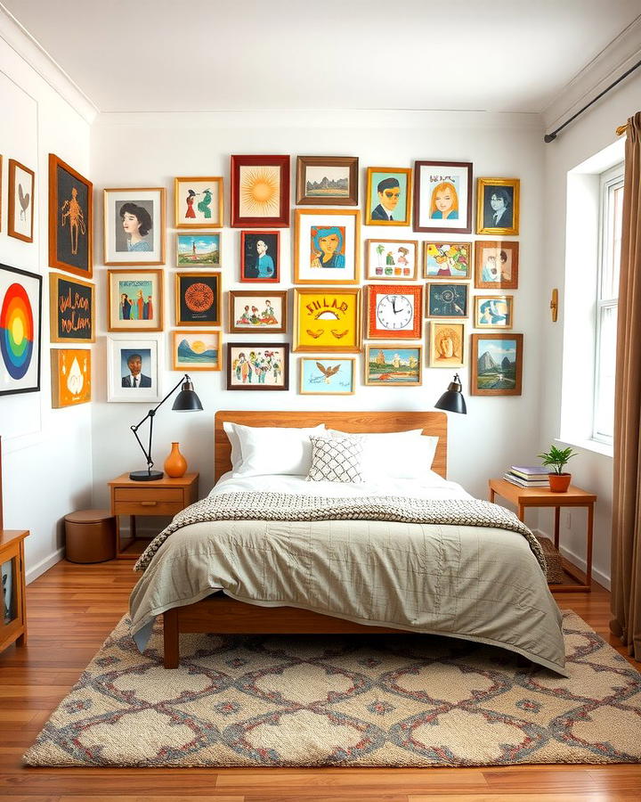 Rainbow Gallery Wall - 25 Rainbow Bedroom Ideas