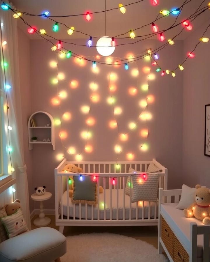 Rainbow String Lights - 25 Rainbow Nursery Ideas