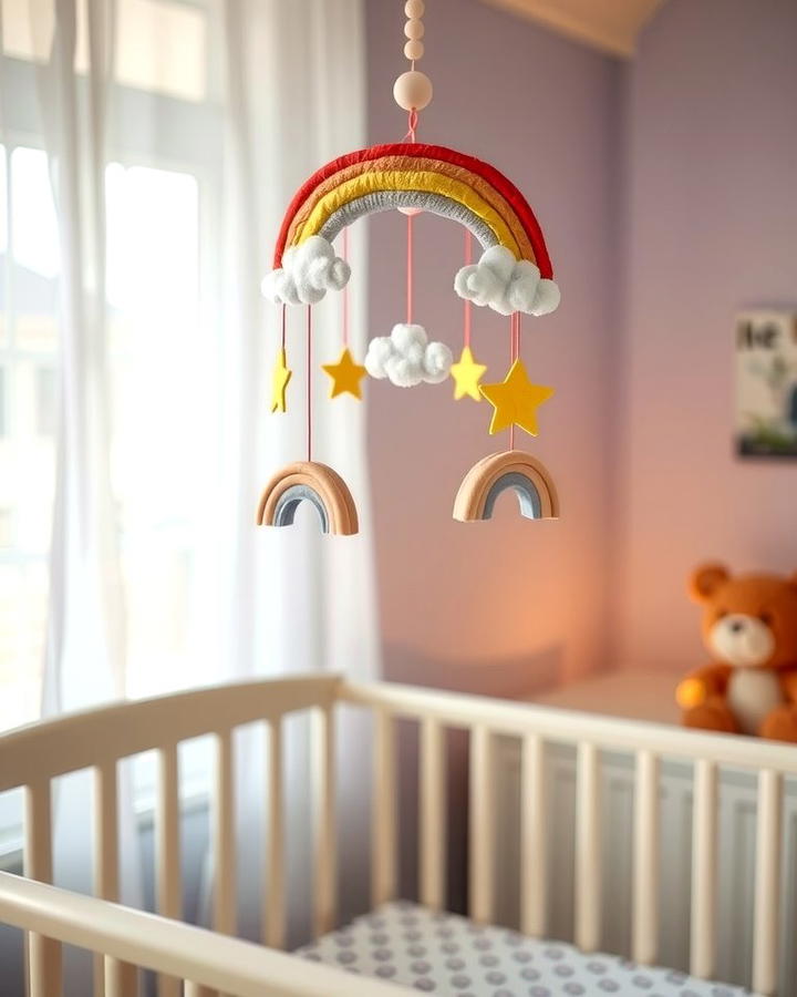 Rainbow Themed Mobile - 25 Rainbow Nursery Ideas