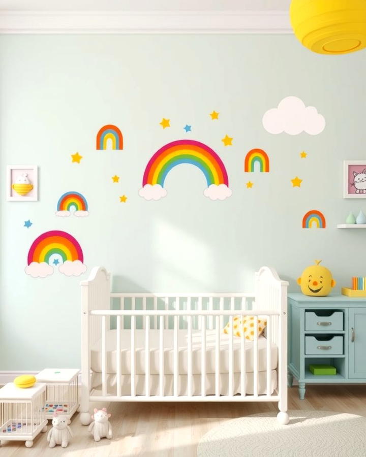 Rainbow Themed Wall Decals - 25 Rainbow Nursery Ideas