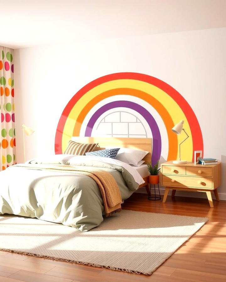 Rainbow Wall Decals for Quick Transformation - 25 Rainbow Bedroom Ideas