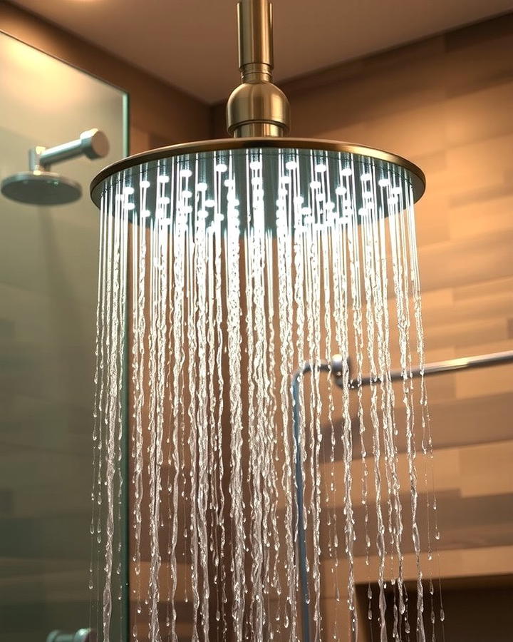 Rainfall Showerhead - 25 Spa Like Bathroom Ideas