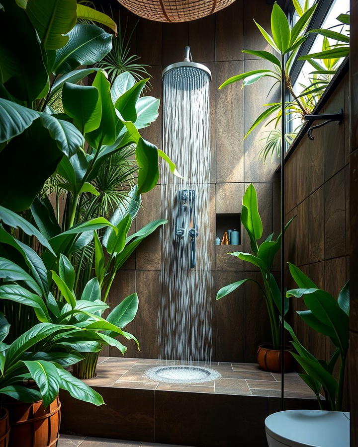 Rainforest Shower Experience - 25 Tropical Bathroom Ideas