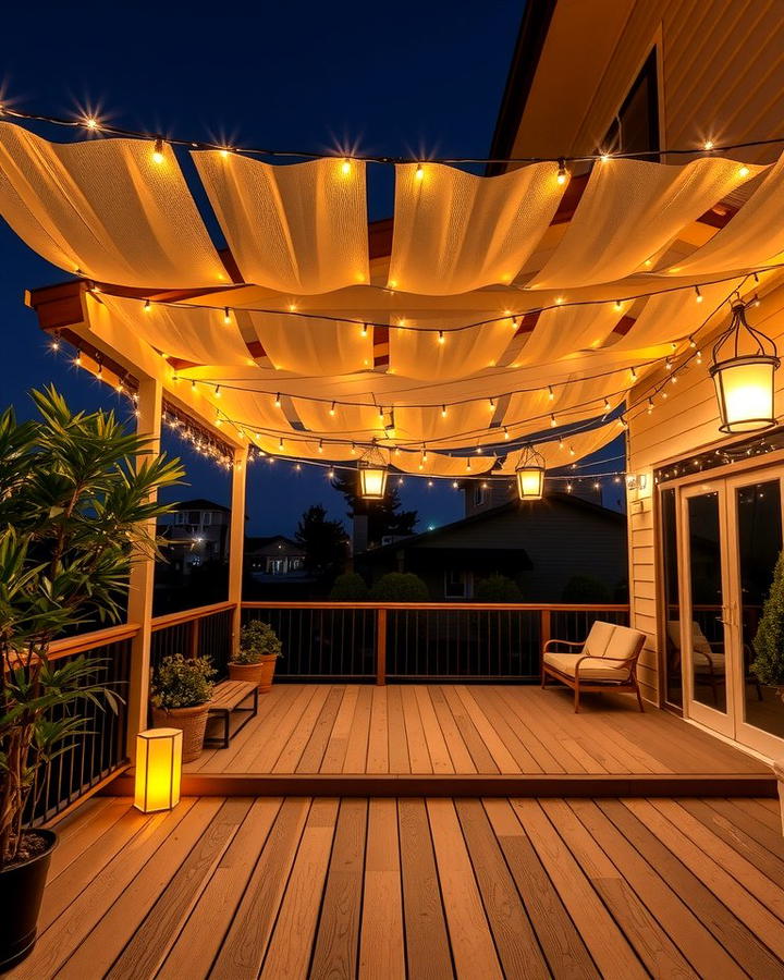 Raised Patio with Outdoor Lighting Features - 25 Raised Concrete Patio Ideas