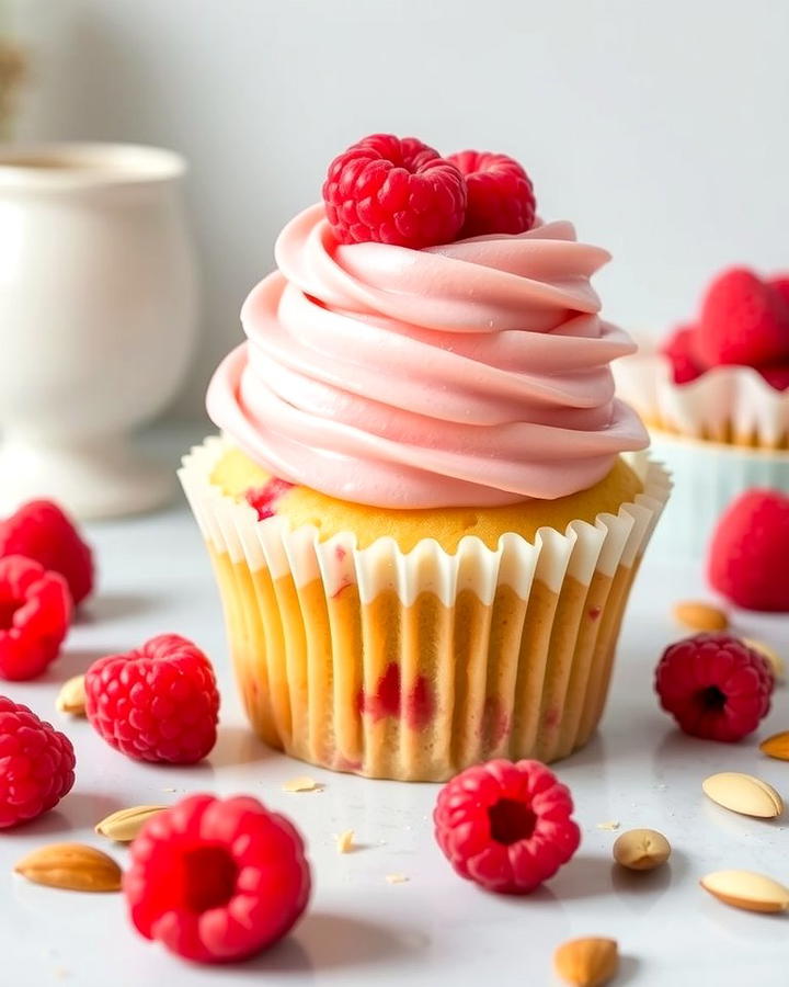 Raspberry Almond Elegance - 30 Wedding Cupcake Ideas