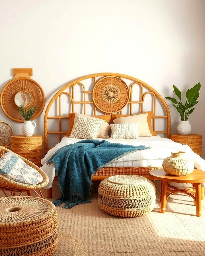 Rattan Furniture - 30 80s Bedroom Ideas