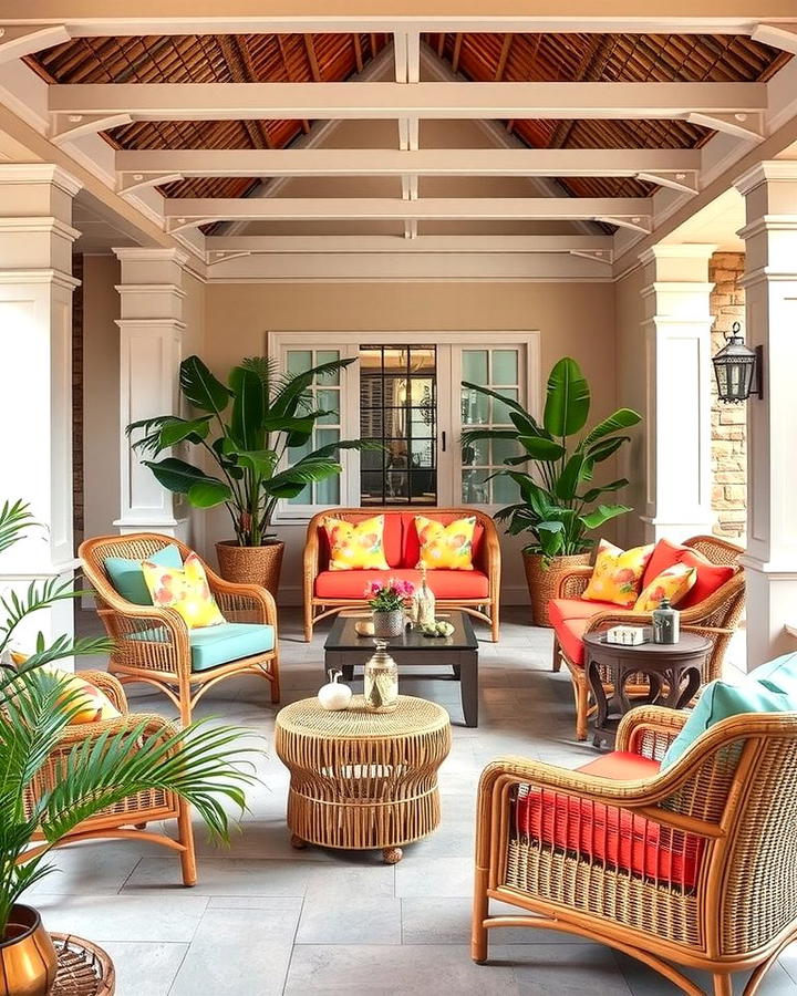 Rattan Furniture for Coastal Charm - 25 Tropical Patio Ideas