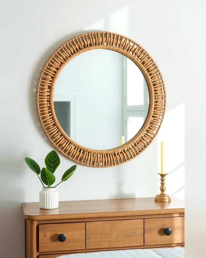 Rattan Wall Mirrors for Brightening Spaces - 25 rattan bedroom furniture ideas