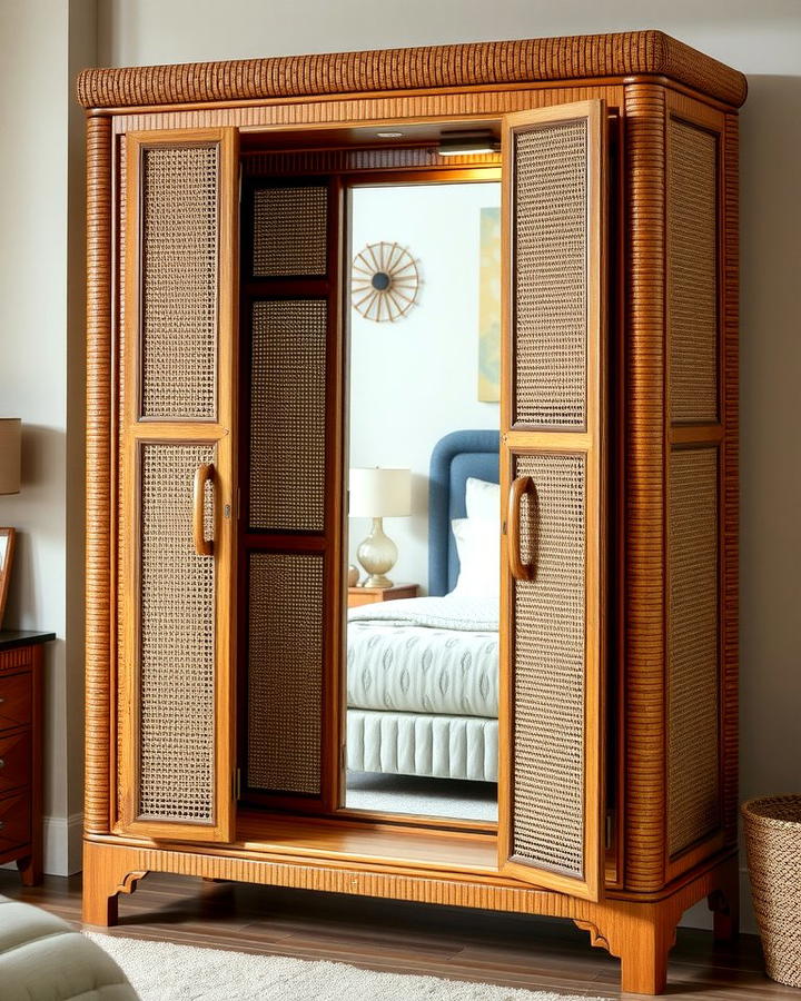 Rattan Wardrobes for Functional Beauty - 25 rattan bedroom furniture ideas