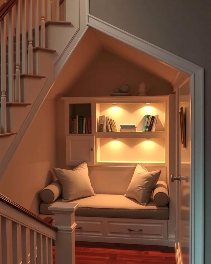 Reading Nook - 25 Under Stair Storage Ideas