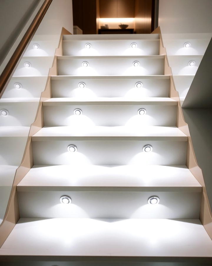 Recessed Step Lights for a Clean Look - 25 Staircase Lighting Ideas