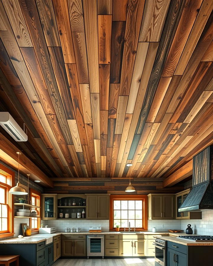 Reclaimed Barnwood Ceiling - 25 Wood Ceiling Ideas