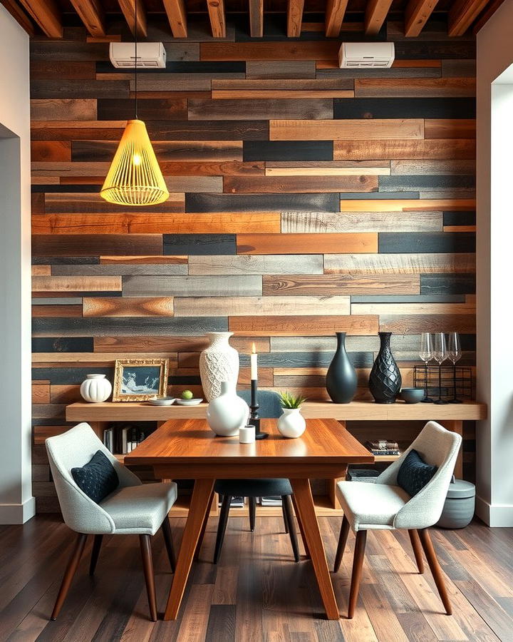 Reclaimed Wood Accent Wall - 25 Wood Trim Accent Wall Ideas