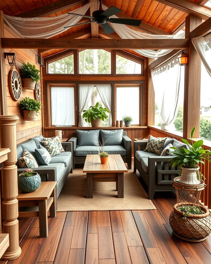 Reclaimed Wood Accents - 25 Rustic Porch Ideas