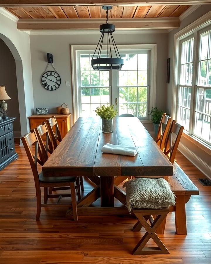 Reclaimed Wood Dining Table - 30 Rustic Dining Room Ideas