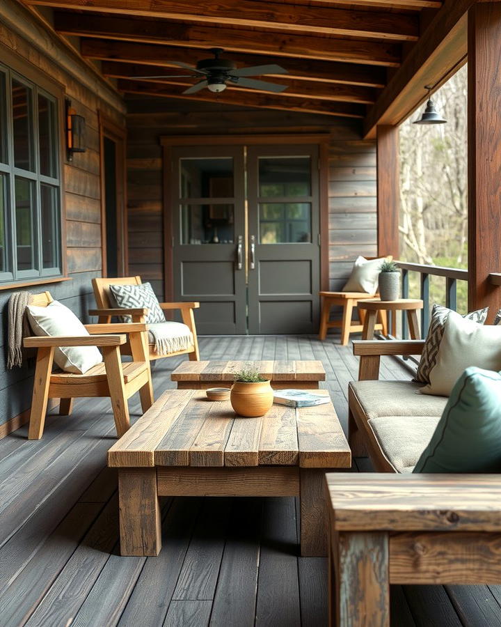 Reclaimed Wood Furniture - 25 Rustic Porch Ideas