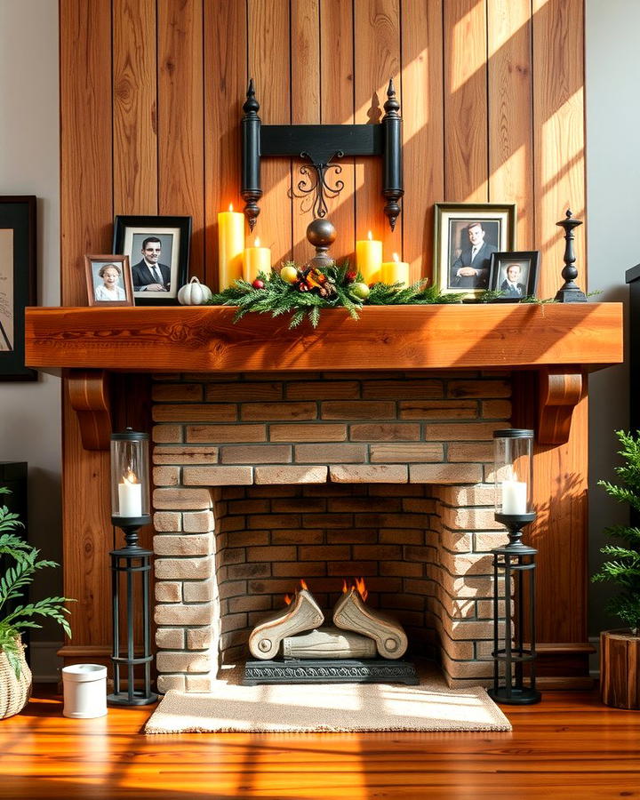 Reclaimed Wood Mantel - 25 Rustic Fireplaces