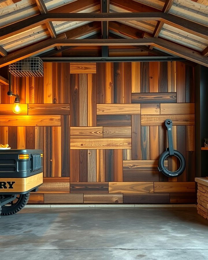 Reclaimed Wood Paneling - 25 Rustic Garage Ideas