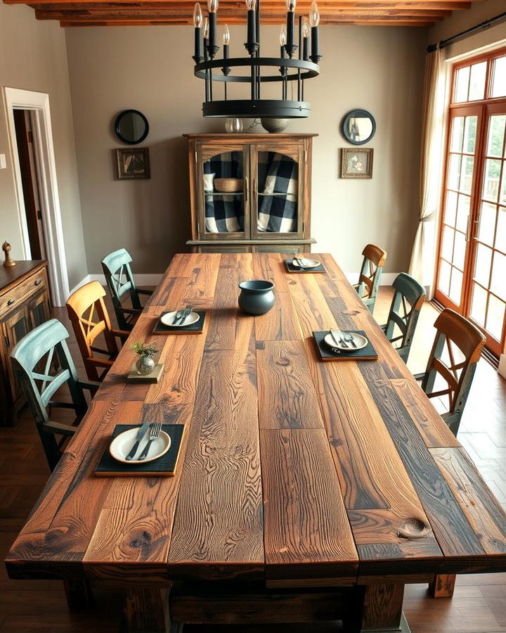 Reclaimed Wood Tables - 30 Rustic Dining Room Ideas