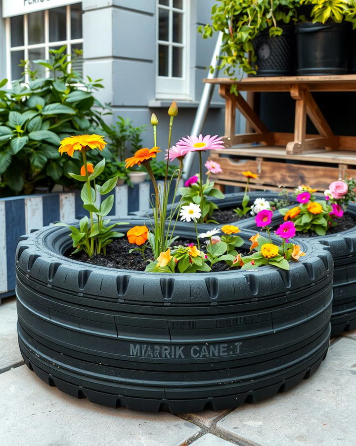 Recycled Tire Raised Garden Beds - 25 Raised Garden Bed Ideas