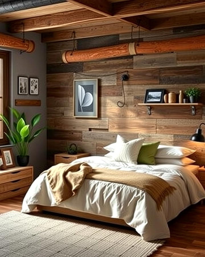 Recycled Wood Accents - 30 Green Bedroom Ideas