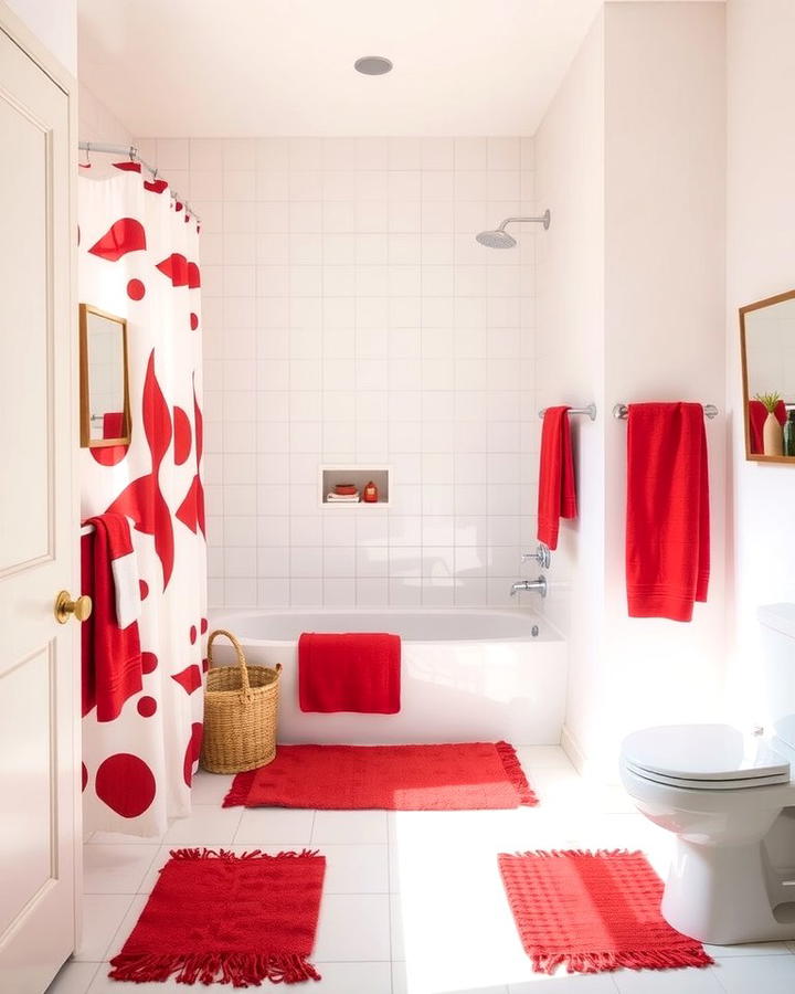 Red Bathroom Accessories - 25 Red Bathroom Ideas