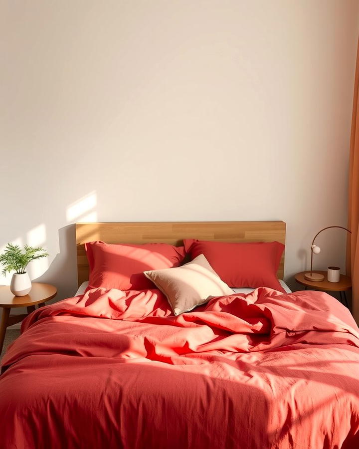 Red Bedding for a Subtle Pop of Color - 25 Red Bedroom Ideas