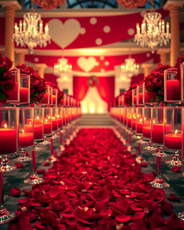 Red Candlelit Aisles - 30 Red Wedding Theme Ideas