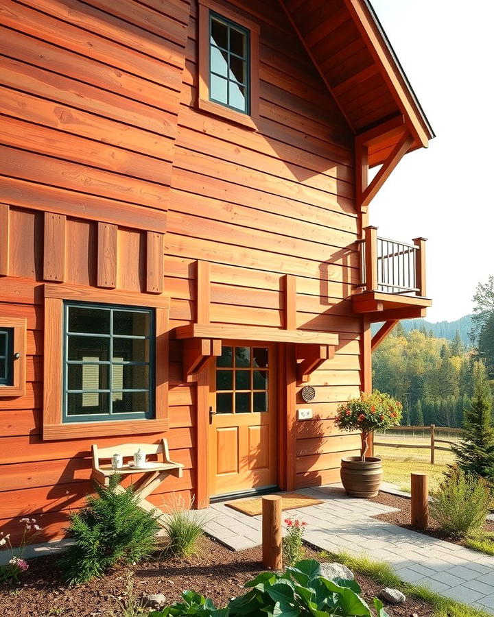 Red Cedar Siding - 25 red home exterior ideas