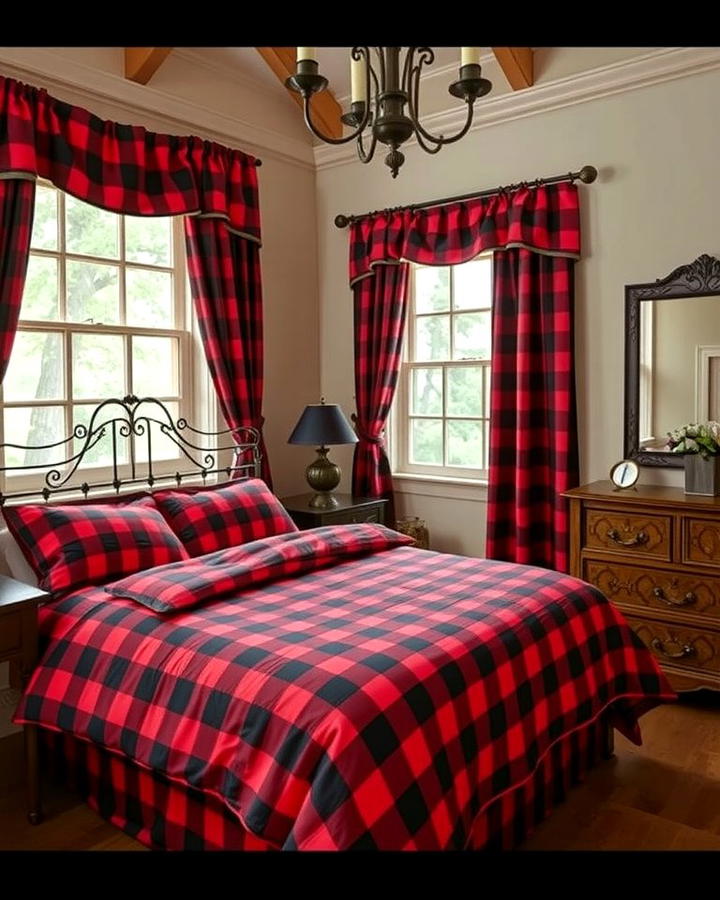 Red and Black Checked Patterns - 25 Red and Black Bedroom Ideas