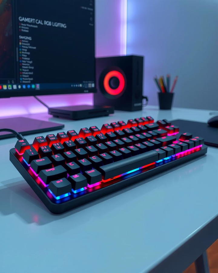 Red and Black Gaming Keyboard - 25 Red and Black Gaming Setup Ideas