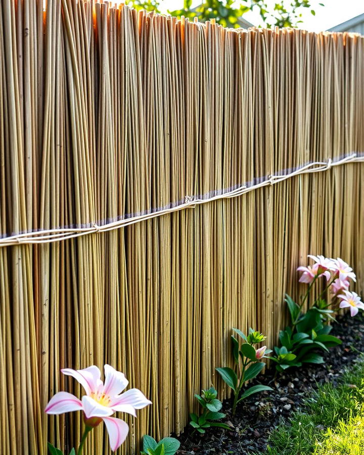 Reed or Willow Fencing Rolls - 30 Ideas Cheap Ways to Block Neighbors View