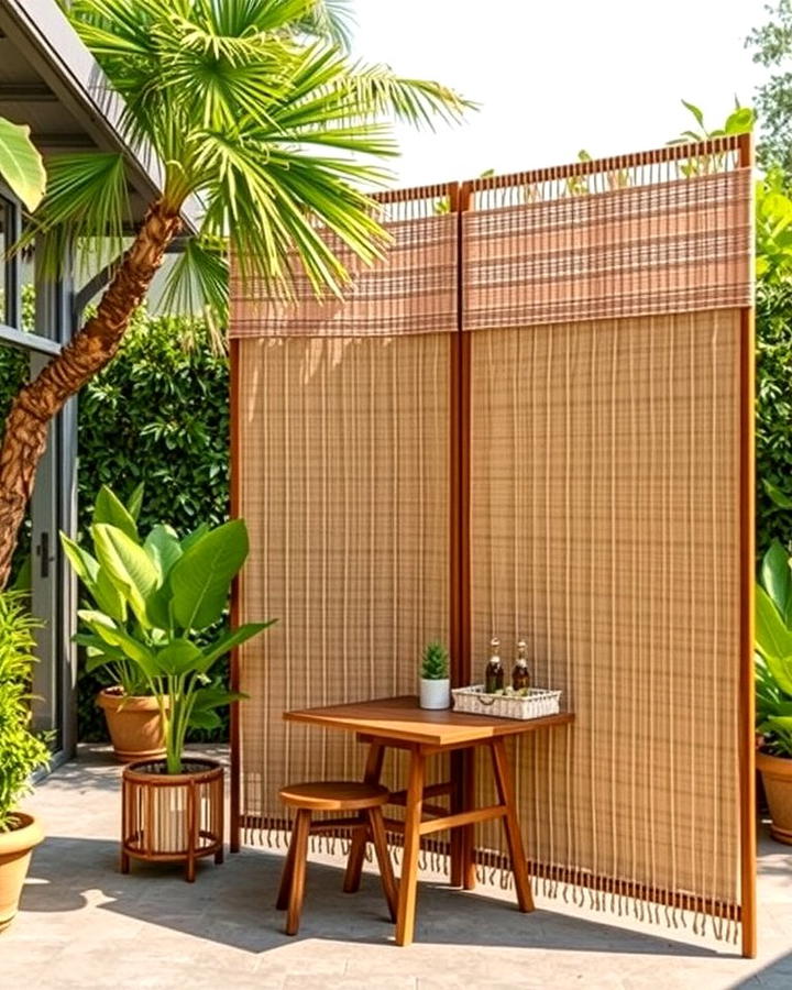 Reed or Woven Grass Screens - 25 Outdoor Privacy Screen Ideas