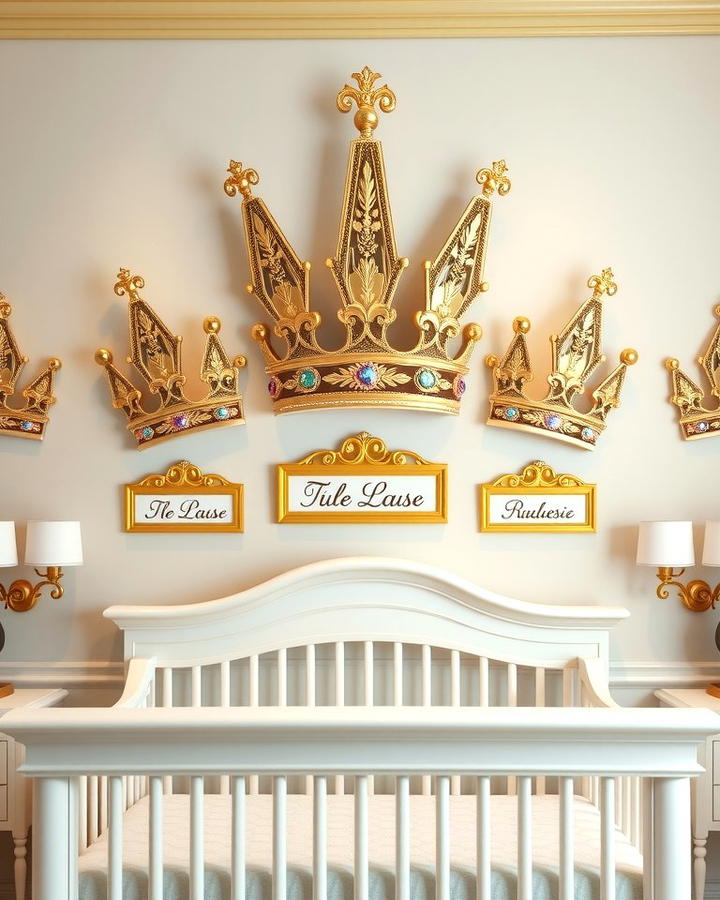 Regal Crown Wall Decor - 25 Princess Nursery Ideas