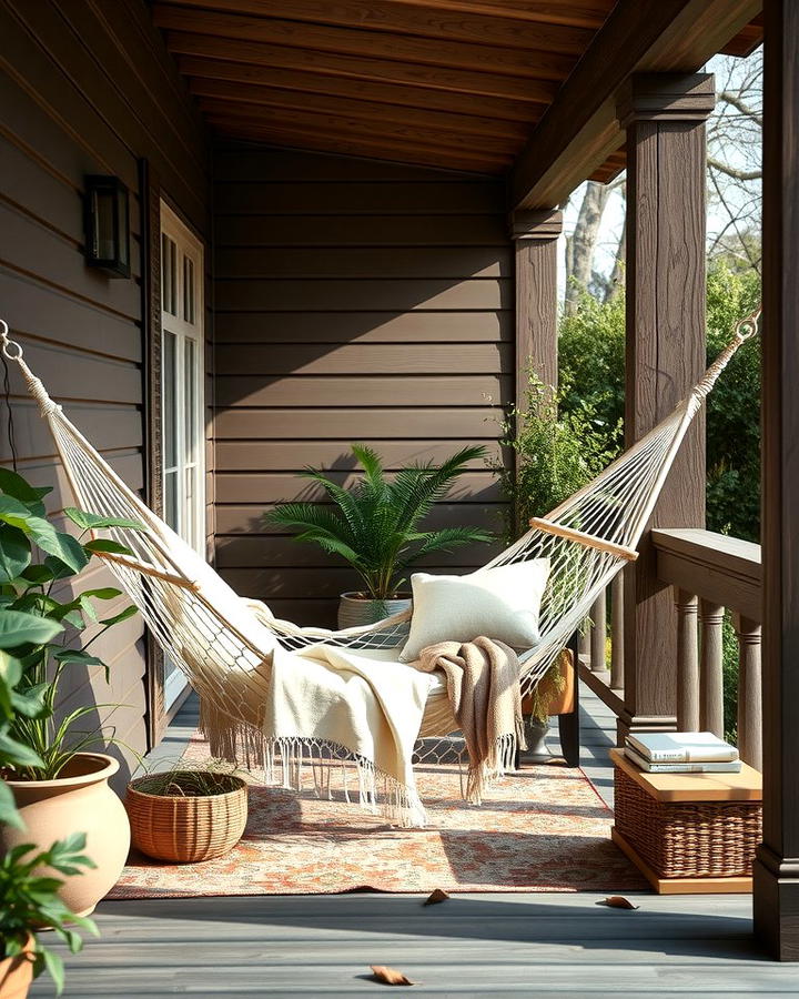 Relaxing Hammock Spot - 25 Side Porch Ideas