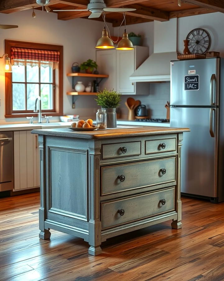 Repurposed Furniture Island - 25 Small Kitchen Island Ideas