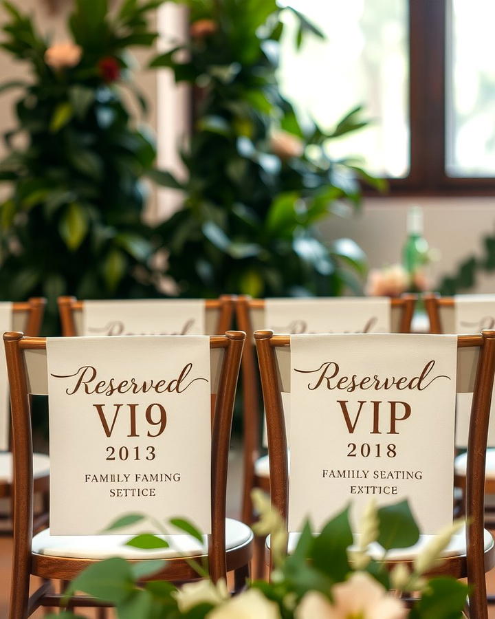 Reserved Seating Markers - 30 Wedding Sign Ideas