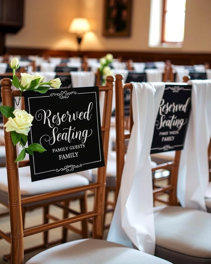 Reserved Seating Signs - 30 Wedding Sign Ideas