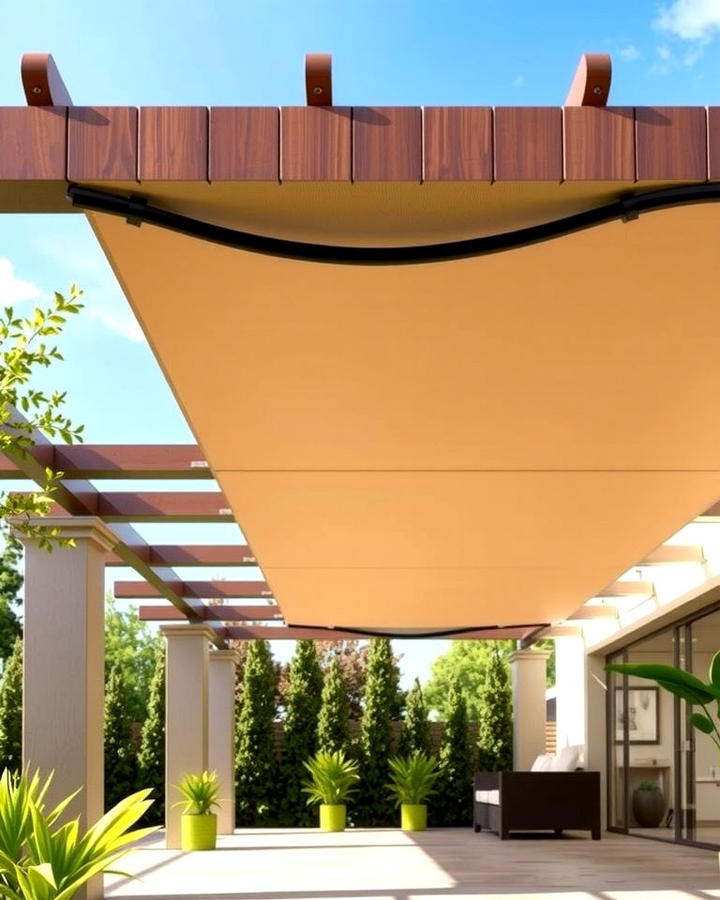 Retractable Canopy for Flexible Shade - 25 Pergola Roof Ideas