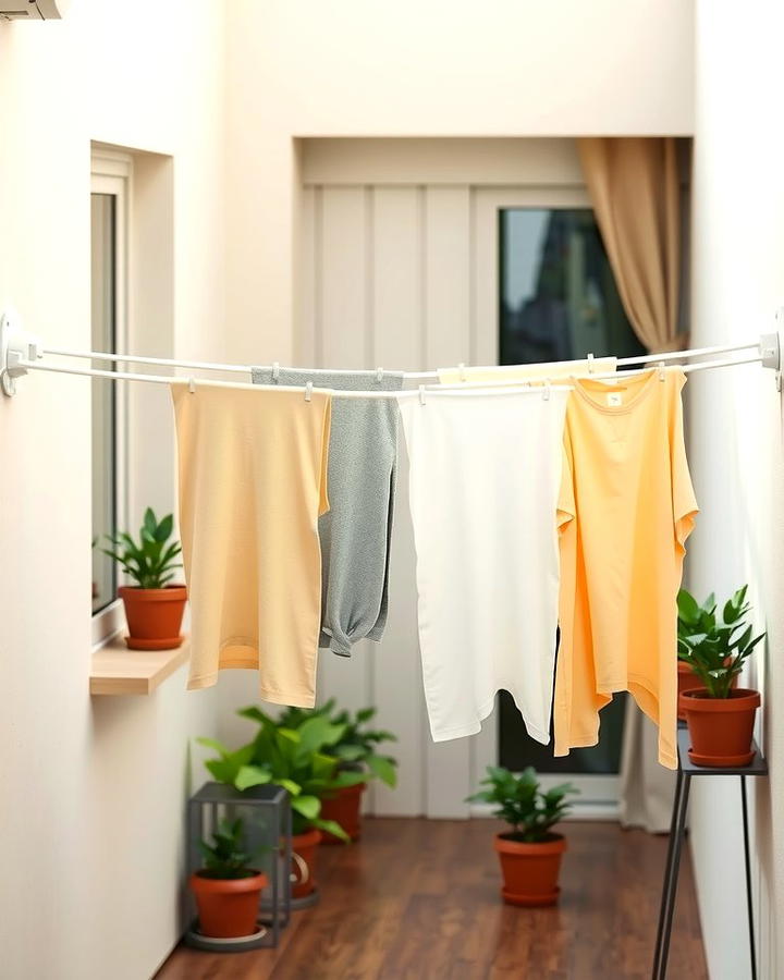 Retractable Clothesline for Small Spaces 2 - 25 Outdoor Clothesline Ideas