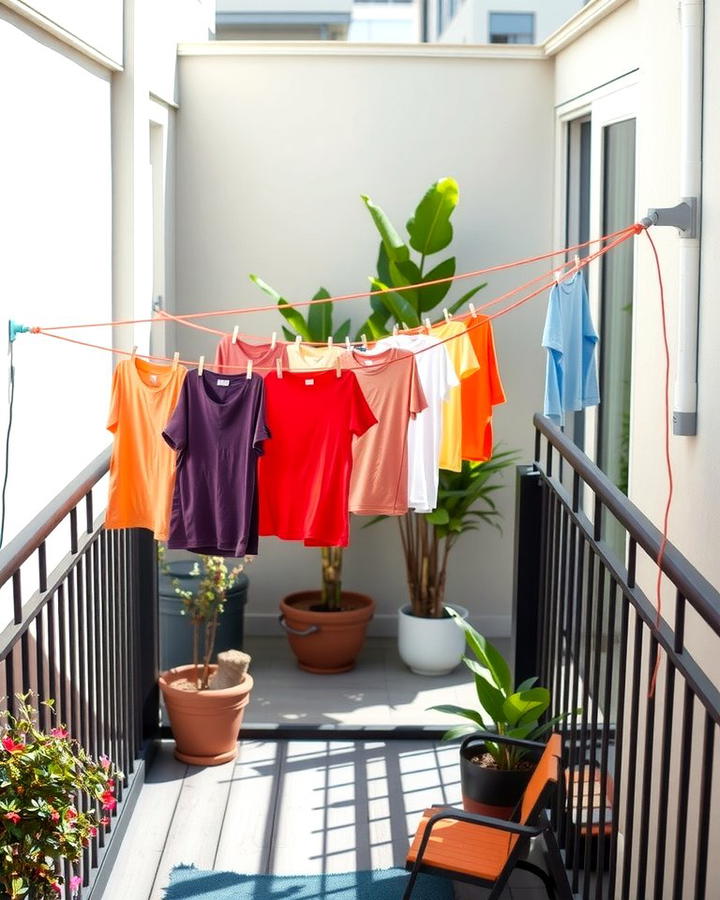 Retractable Clothesline for Small Spaces - 25 Outdoor Clothesline Ideas