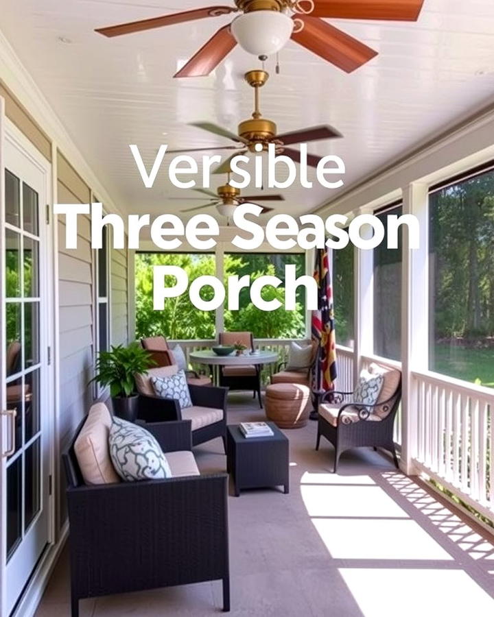 Retractable Screens for Flexibility - 25 Three Season Porch Ideas