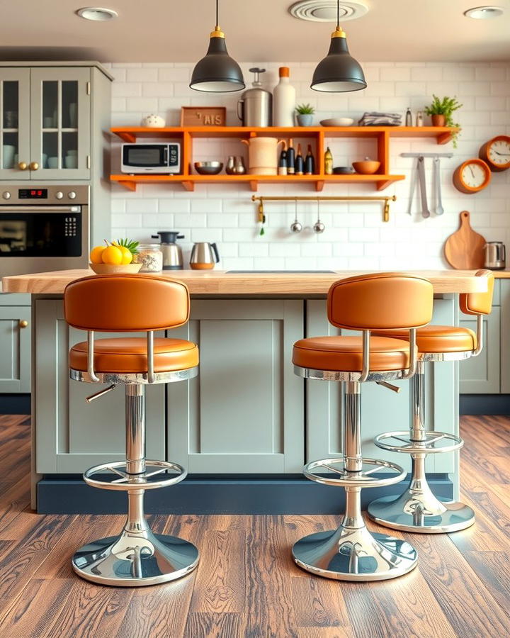 Retro Bar Stools - 25 Vintage Kitchen Ideas