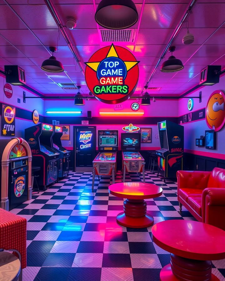 Retro Inspired Game Room - 30 Garage Game Room Ideas