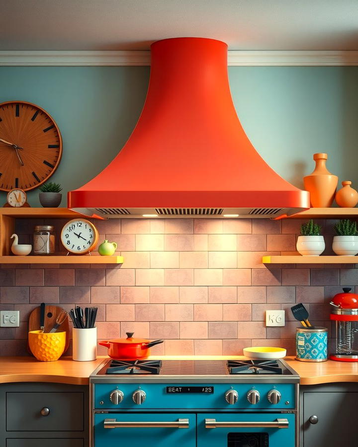 Retro Inspired Range Hood - 25 Range Hood Ideas