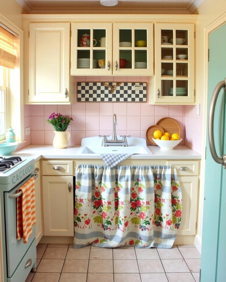 Retro Sink Skirts - 30 1930s - 1940s Kitchens