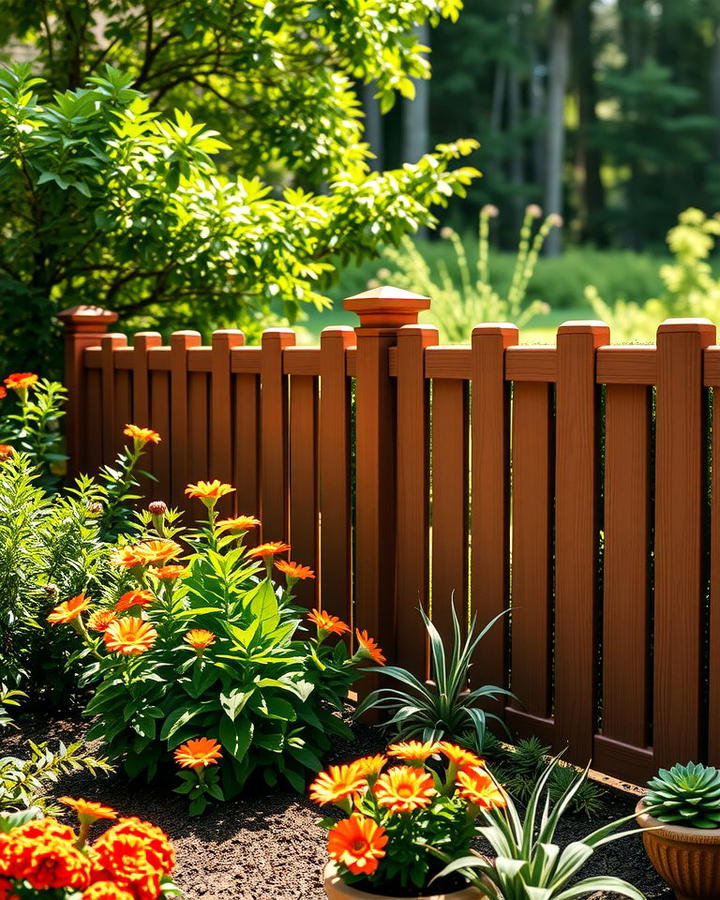 Rich Chestnut Vinyl Fence - 25 Vinyl Fence Colors