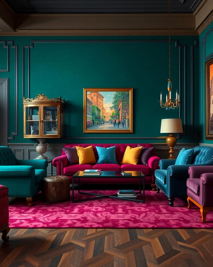 Rich Velvet Upholstery - 25 Ralph Lauren Living Room Ideas