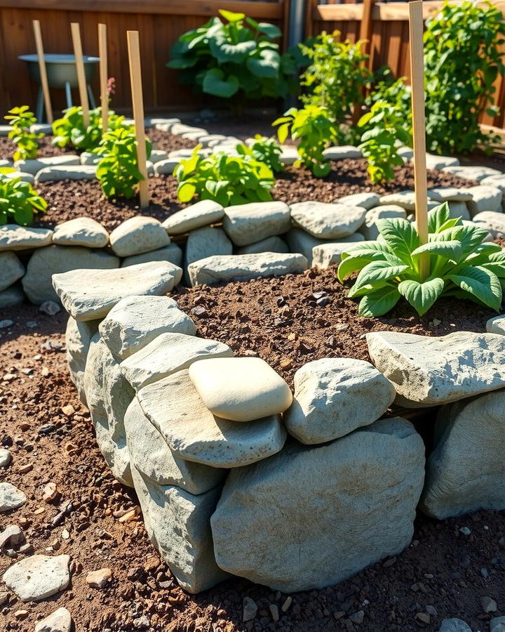 River Rock Edging for Raised Garden Beds - 25 River Rock Edging Ideas