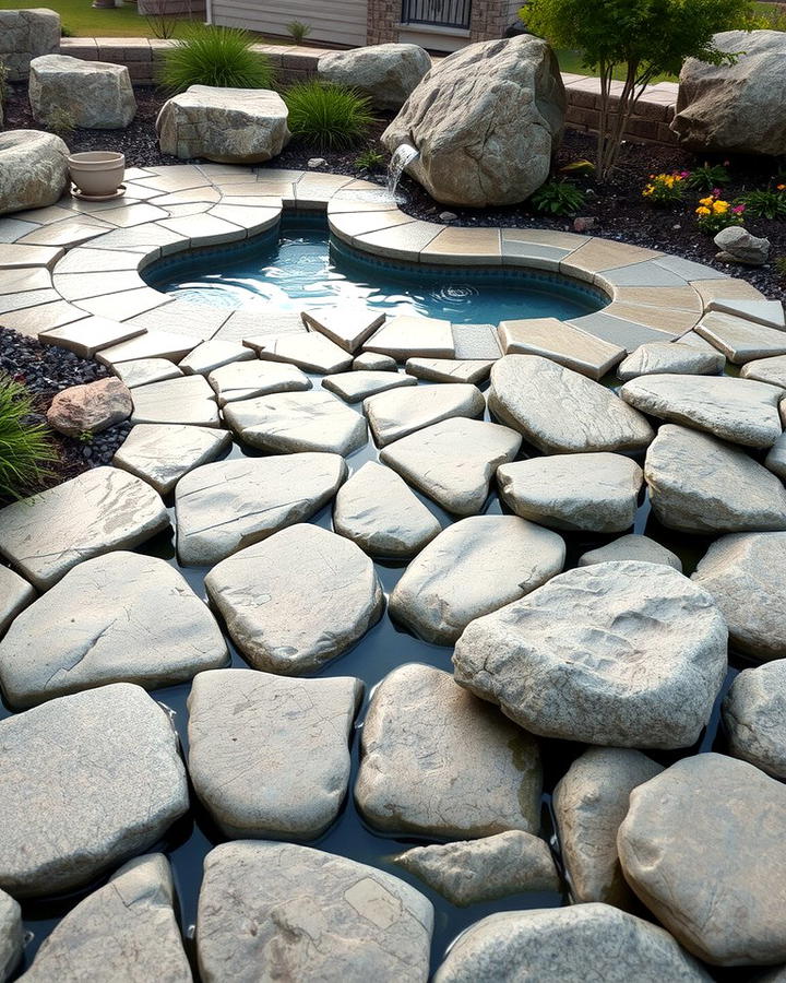 River Rock Serenity - 25 Stone Patio Ideas